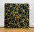 Midnight Gold Geometric Canvas Pillowcover Backdrop