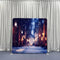 Luminous Midnight Winter City Pillowcover Backdrop