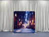 Luminous Midnight Winter City Pillowcover Backdrop