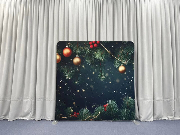 Lush Pine Berries Sparkle Pillowcover Backdrop