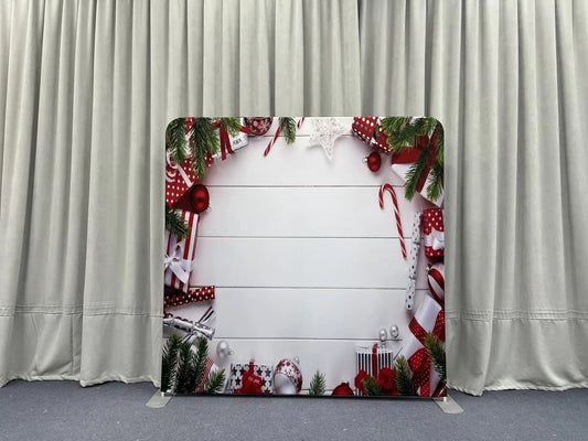 Shutter White Christmas Border Pillowcover Backdrop