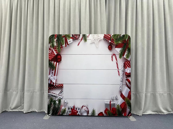 Shutter White Christmas Border Pillowcover Backdrop