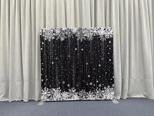 Winter Night Snowflake Canopy Pillowcover Backdrop