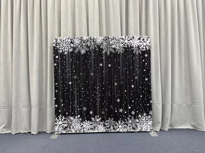 Winter Night Snowflake Canopy Pillowcover Backdrop