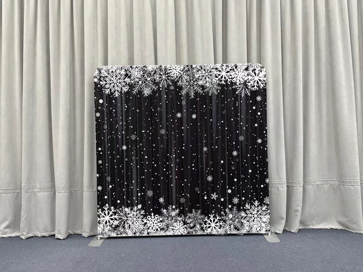 Winter Night Snowflake Canopy Pillowcover Backdrop