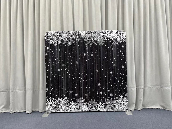 Winter Night Snowflake Canopy Pillowcover Backdrop