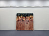 Rustic Wood Floral Stringlights Pillowcover Backdrop