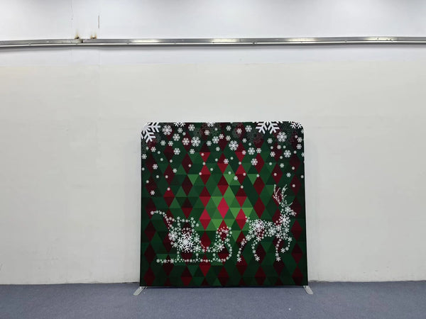 Crimson Sage Geometric Holiday Pillowcover Backdrop