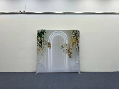 Blush Floral Archway Grandeur Pillowcover Backdrop