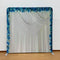 Draped Ivory Fabric with Azure Florets Pillowcover Backdrop