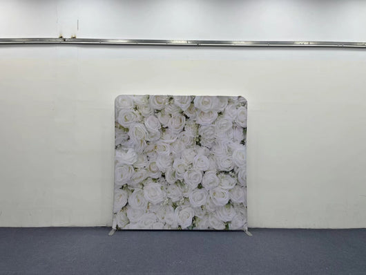 Pristine Ivory Rose Wall Pillowcover Backdrop