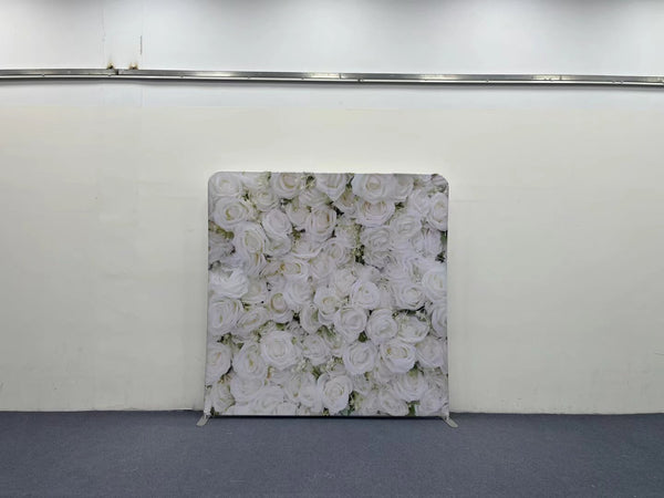 Pristine Ivory Rose Wall Pillowcover Backdrop