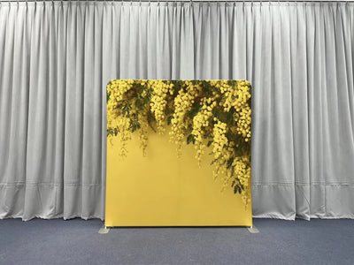 Bright Mimosa Garland Backdrop Pillowcover Backdrop