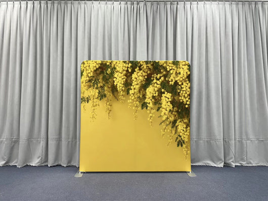 Bright Mimosa Garland Backdrop Pillowcover Backdrop