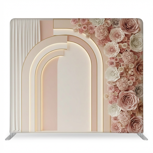 Blush Rose Architectural Arch Pillowcover Backdrop