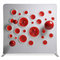 Modern Red Spheres White Relief Pillowcover Backdrop