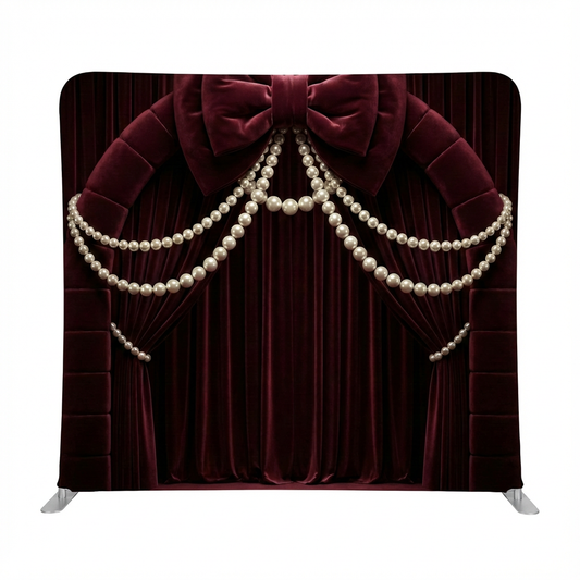 Pearl Garnet Bow Pillowcover Backdrop