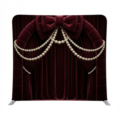 Pearl Garnet Bow Pillowcover Backdrop