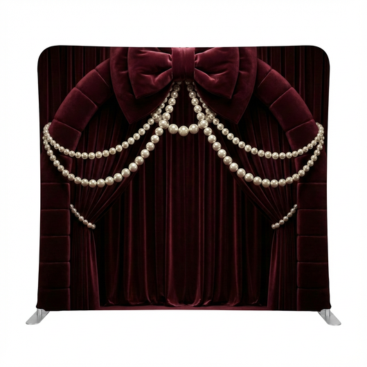 Pearl Garnet Bow Pillowcover Backdrop