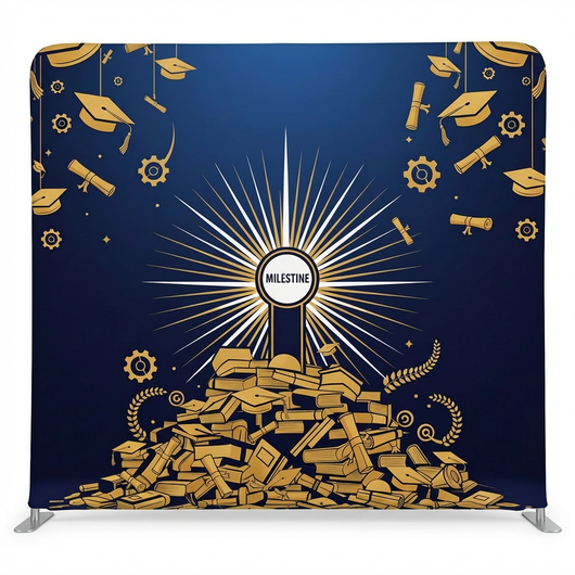 Gilded Academic Ascent Pillowcover Backdrop