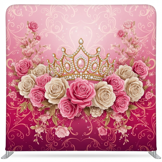 Gilded Heirloom Rose Pillowcover Backdrop
