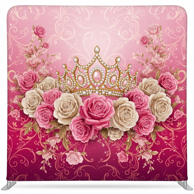 Gilded Heirloom Rose Pillowcover Backdrop