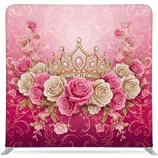 Gilded Heirloom Rose Pillowcover Backdrop
