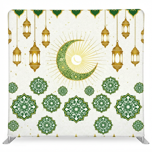 Emerald Crescent Glow Pillowcover Backdrop