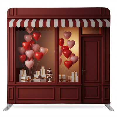 Romantic Crimson Valentine Boutique Pillowcover Backdrop
