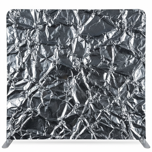 Crinkled Gunmetal Industrial Foil Pillowcover Backdrop