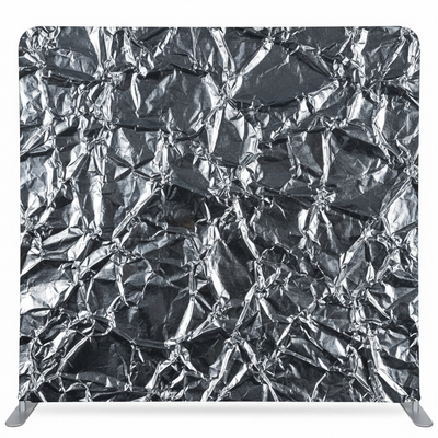 Crinkled Gunmetal Industrial Foil Pillowcover Backdrop
