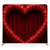 Crimson Satin Heart Arch Pillowcover Backdrop