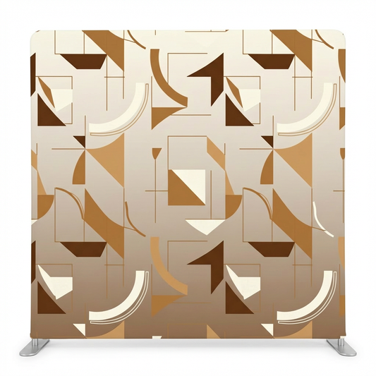 Modern Ochre Geometry Pillowcover Backdrop