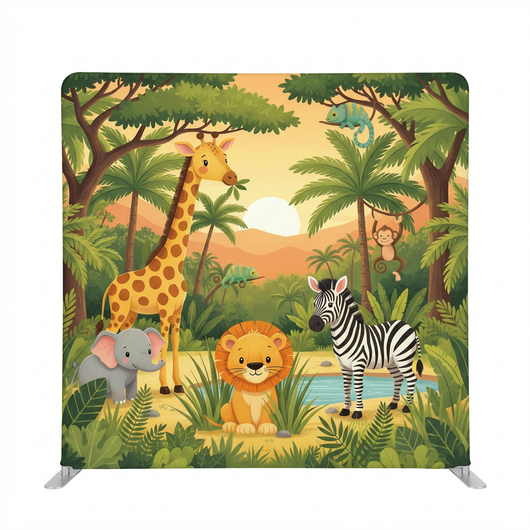 Golden Savannah Sun Pillowcover Backdrop