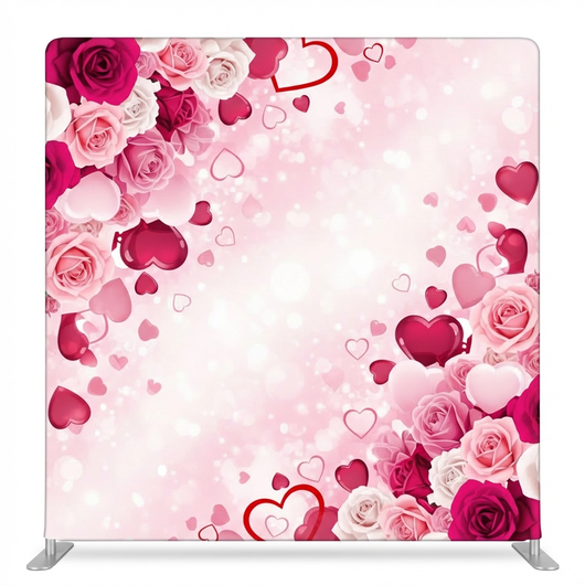 Crimson Romance blossom Pillowcover Backdrop