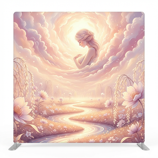 Celestial Bloom Meadow Pillowcover Backdrop