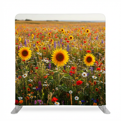 Apricot Wildflower Double-Sided Pillowcover Backdrop - Back