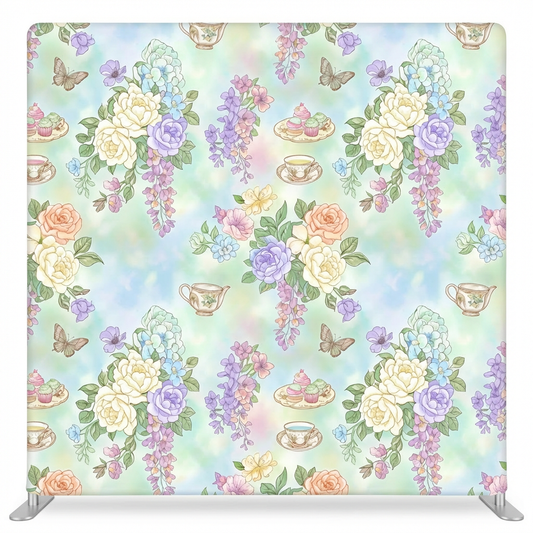 Whimsical Tea Garden Pillowcover Backdrop