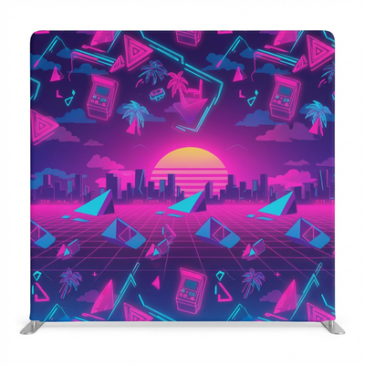 Electric Prism Double-Sided Pillowcover Backdrop - Front