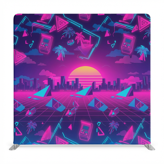 Electric Prism Double-Sided Pillowcover Backdrop - Front