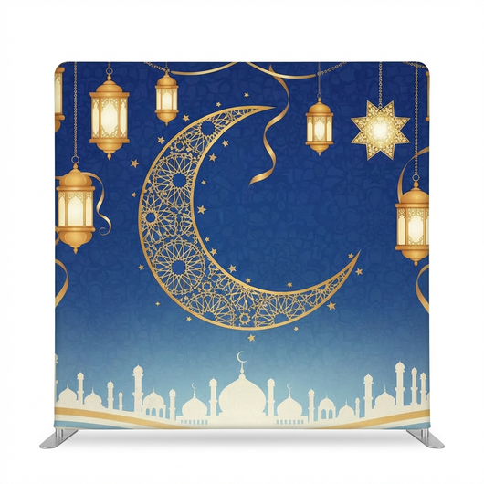 Celestial Lantern Night Pillowcover Backdrop