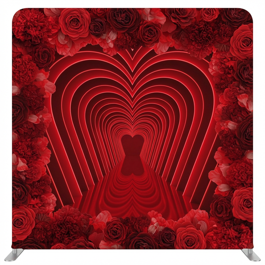 Crimson Infinite Bloom Pillowcover Backdrop
