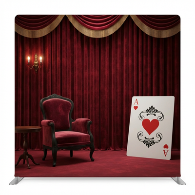 Crimson Masquerade Double-Sided Pillowcover Backdrop - Front