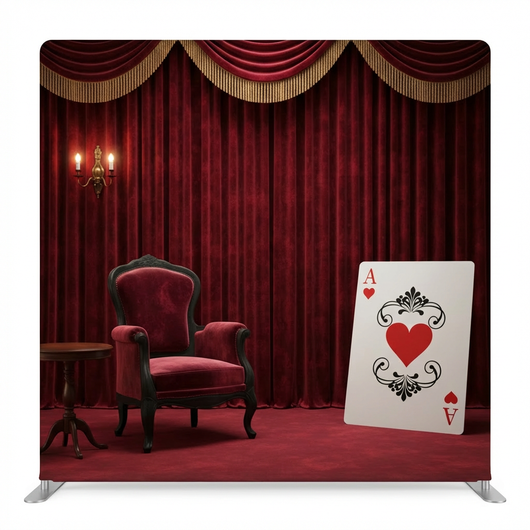 Crimson Masquerade Double-Sided Pillowcover Backdrop - Front