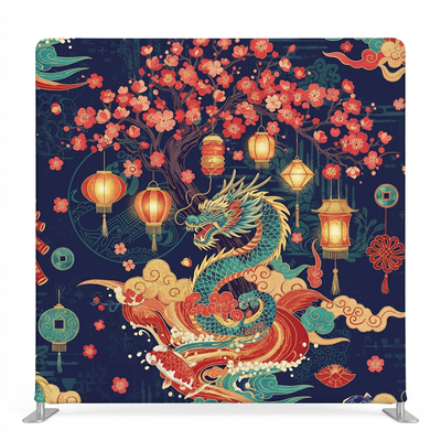 Indigo Dragon Moon Pillowcover Backdrop