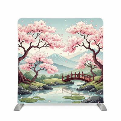 Cherry Blossom Sanctuary Pillowcover Backdrop