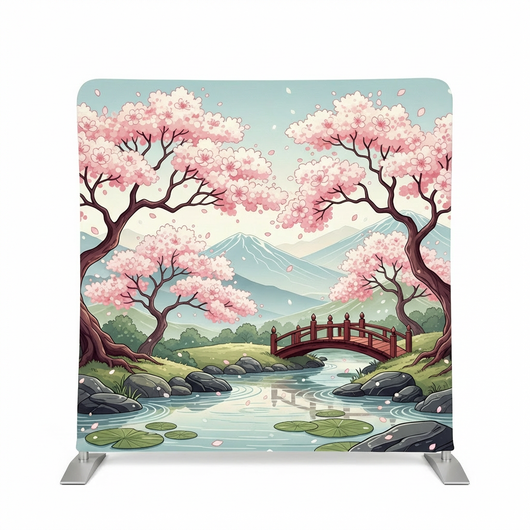 Cherry Zen Double-Sided Pillowcover Backdrop - Front