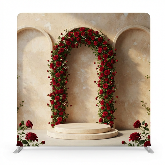 Crimson Midnight Double-Sided Pillowcover Backdrop - Front