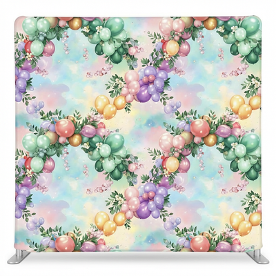 Pastel Celebration Wreath Pillowcover Backdrop