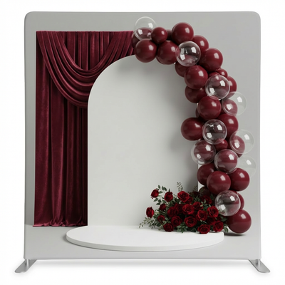 Midnight Crimson Double-Sided Pillowcover Backdrop - Back